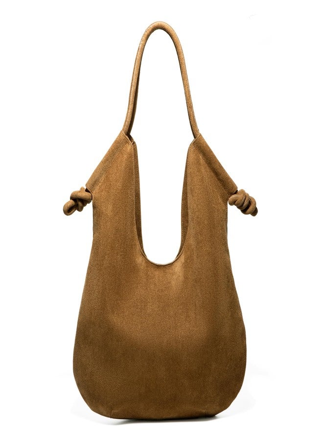 Molodo Large Suede Hobo Bags for Women Trendy Shoulder Bag Tote Satchel for Work Travel - Image 1