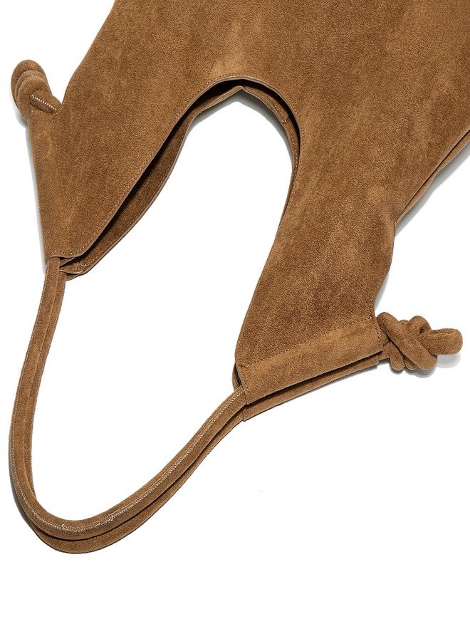 Molodo Large Suede Hobo Bags for Women Trendy Shoulder Bag Tote Satchel for Work Travel - Image 4