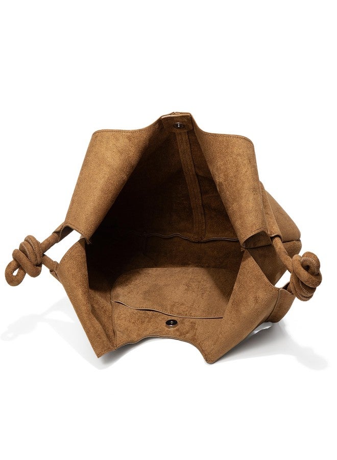 Molodo Large Suede Hobo Bags for Women Trendy Shoulder Bag Tote Satchel for Work Travel - Image 5