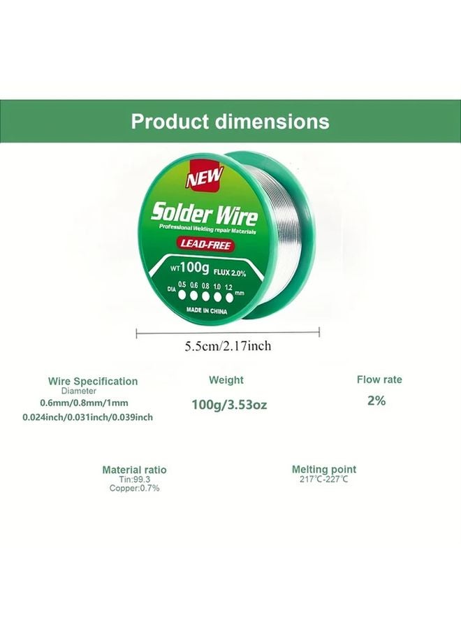 100g 1mm Rosin Core Solder Wire Sn99 3 Cu0 7 For Automotive Repair Welding - Image 3