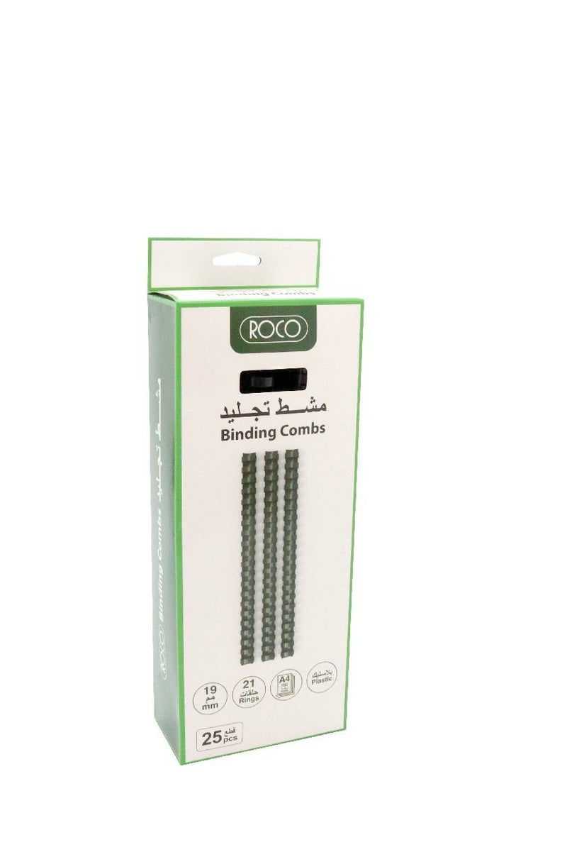 ROCO Spiral Binding Comb 19 mm Plastic A4 Black
