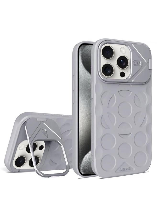 S-TOP Case For iPhone 15 Pro Lens Frame Holder MagSafe PC Hybrid TPU Phone Case - Image 1