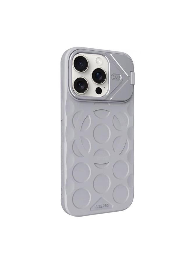 S-TOP Case For iPhone 15 Pro Lens Frame Holder MagSafe PC Hybrid TPU Phone Case - Image 2