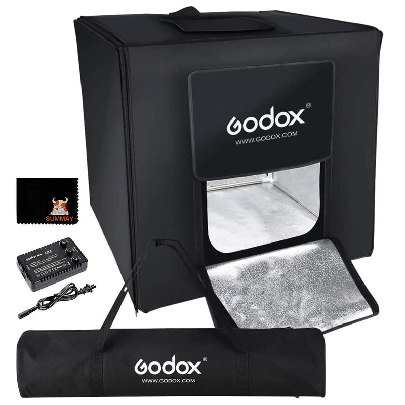 Godox LSD80 LED Mini Photography Studio Tent 80 x 80 x 80cm Double LED Light Boards Studio Box for Photography Shooting(40W Power、10000~11000 Lumen、5800K±200K Color Temperature) - Image 1