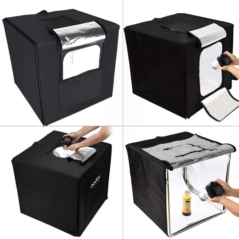 Godox LSD80 LED Mini Photography Studio Tent 80 x 80 x 80cm Double LED Light Boards Studio Box for Photography Shooting(40W Power、10000~11000 Lumen、5800K±200K Color Temperature) - Image 4