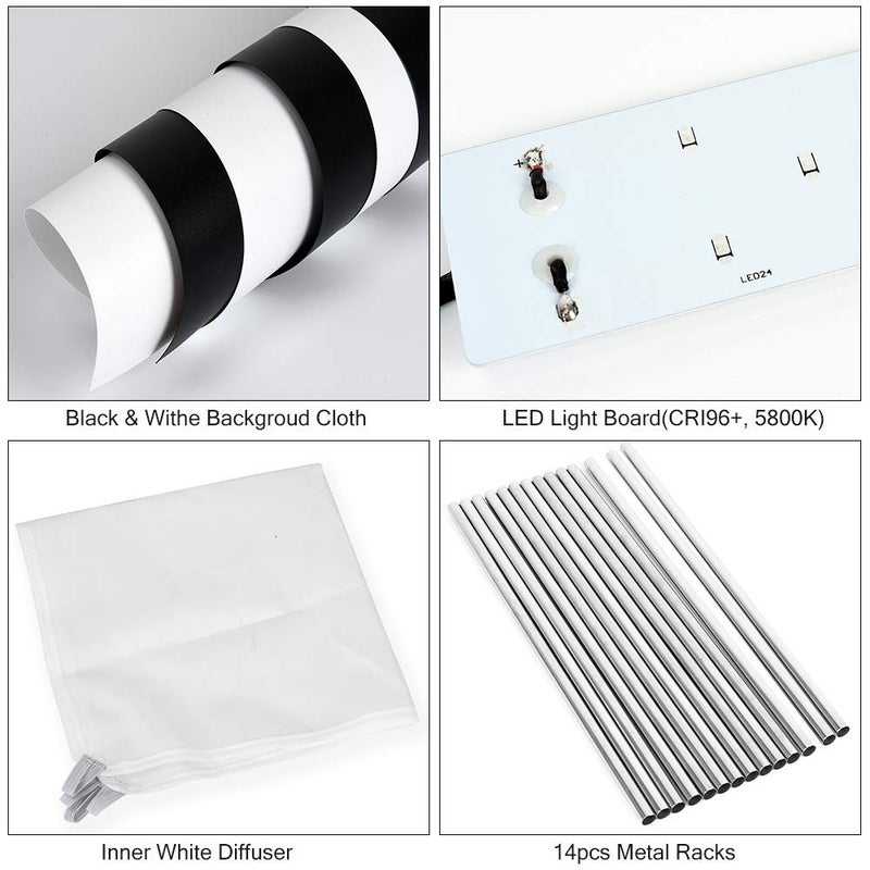 Godox LSD80 LED Mini Photography Studio Tent 80 x 80 x 80cm Double LED Light Boards Studio Box for Photography Shooting(40W Power、10000~11000 Lumen、5800K±200K Color Temperature) - Image 3