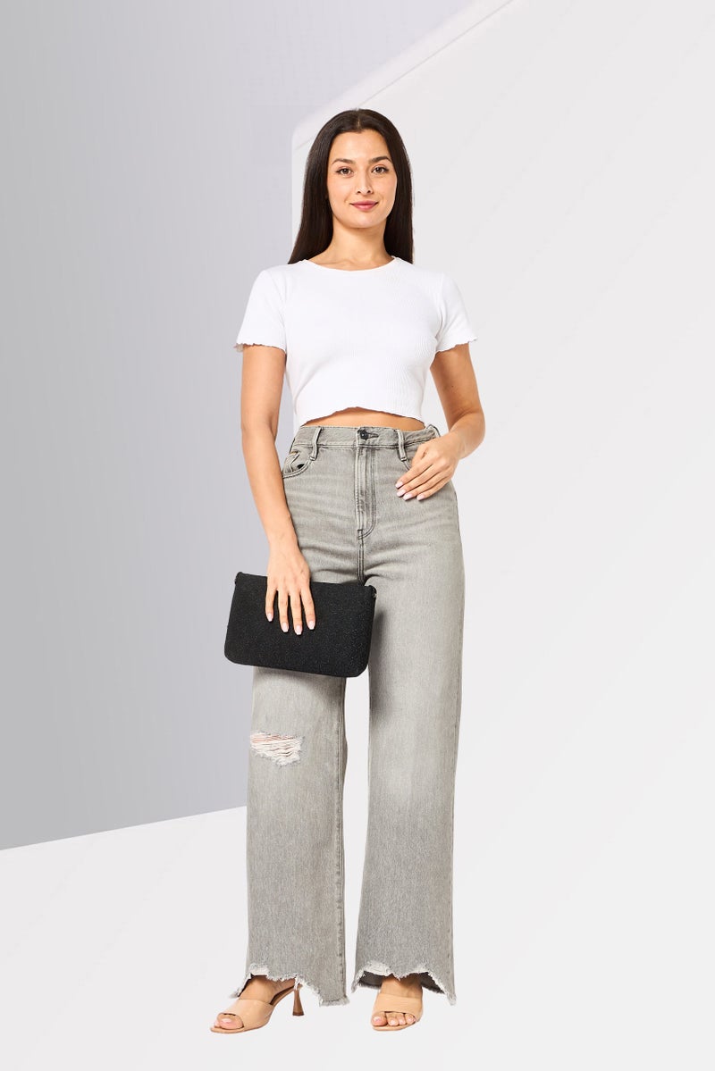 G-Star RAW Women Loose Fit Distressed Non Stretchable Denim, Grey - Image 2