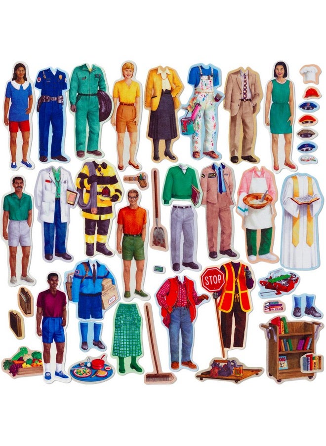 ليتل فوك فيجوالز - مجموعة من 44 قطعة من شخصيات Small Community Helpers المقطوعة مسبقًا من الفلانيل/اللباد - Image 1