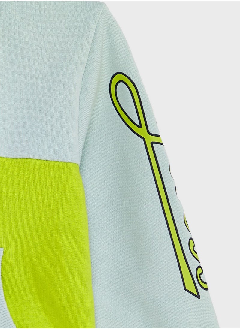 GUESS - Kids Color Block Hoodie - Image 1