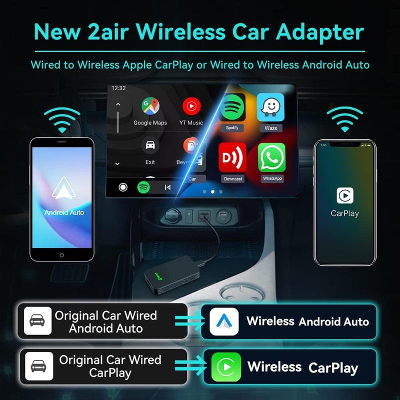 Carlinkit 5.0 2air Wireless Car Adapter for CarPlay and Android Auto - Image 2