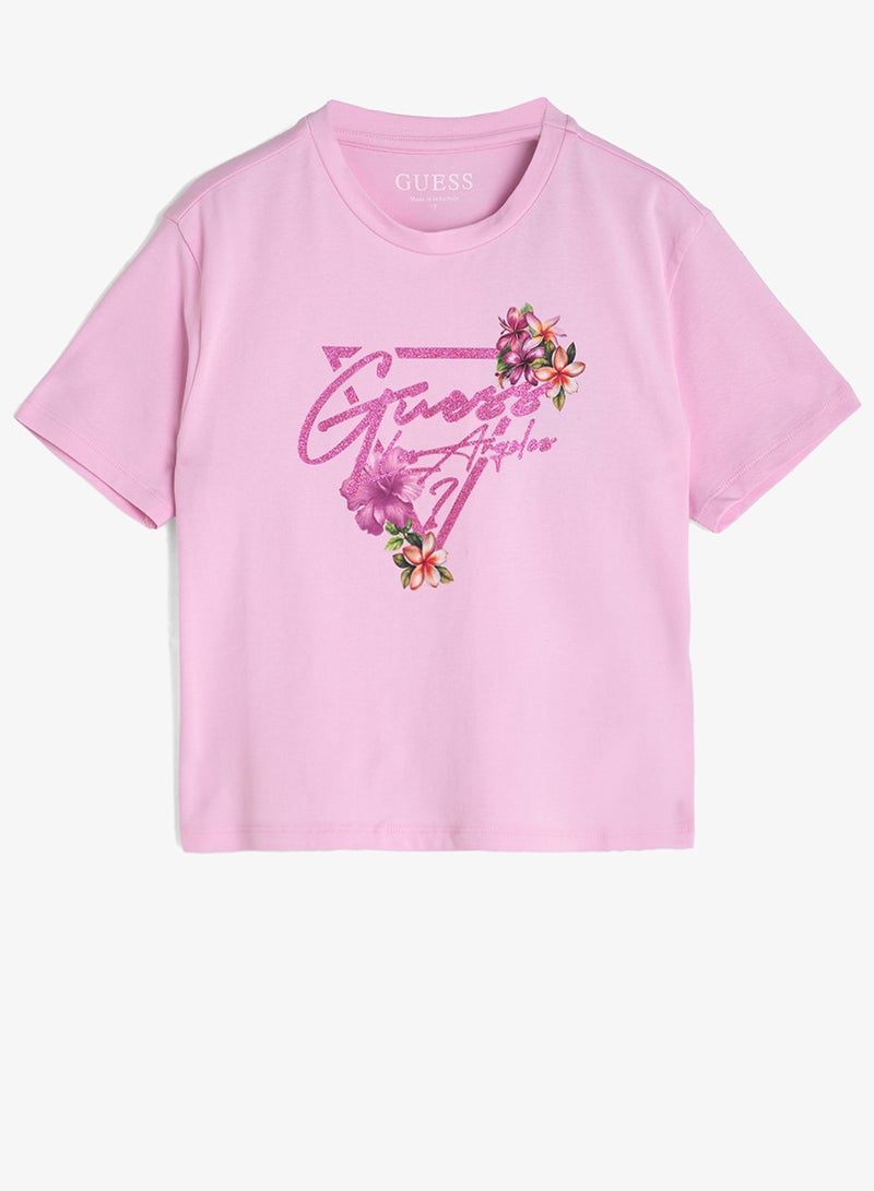 GUESS Youth Graphic Crew Neck T-Shirt - Image 1