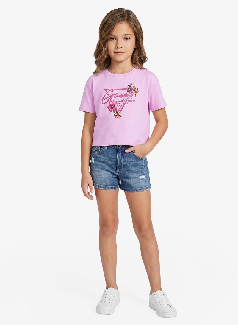 GUESS Youth Graphic Crew Neck T-Shirt - Image 4