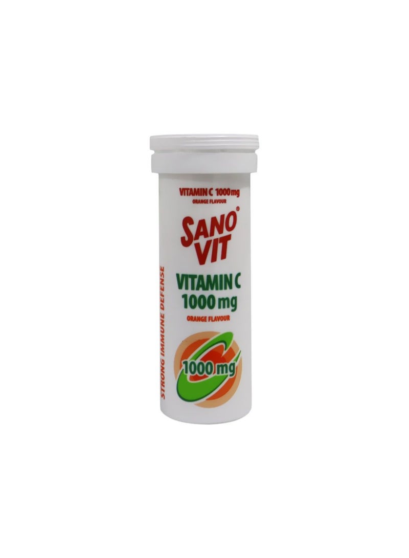 Sanovit Vitamin C 1000 mg Orange Effervescent Tablet 10's  - Image 1