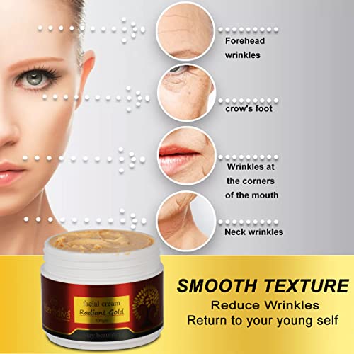 Herbdiva Radiant Gold Facial Massage Cream 500GM | For Men & Women | Ideal for Daily Use | Restores Glowing Skin & Clear Blemishes - Image 4