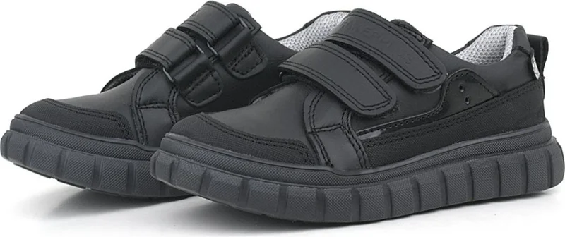 راكربلاس Genuine Leather Black Velcro Daily Sports Children's School Shoes
