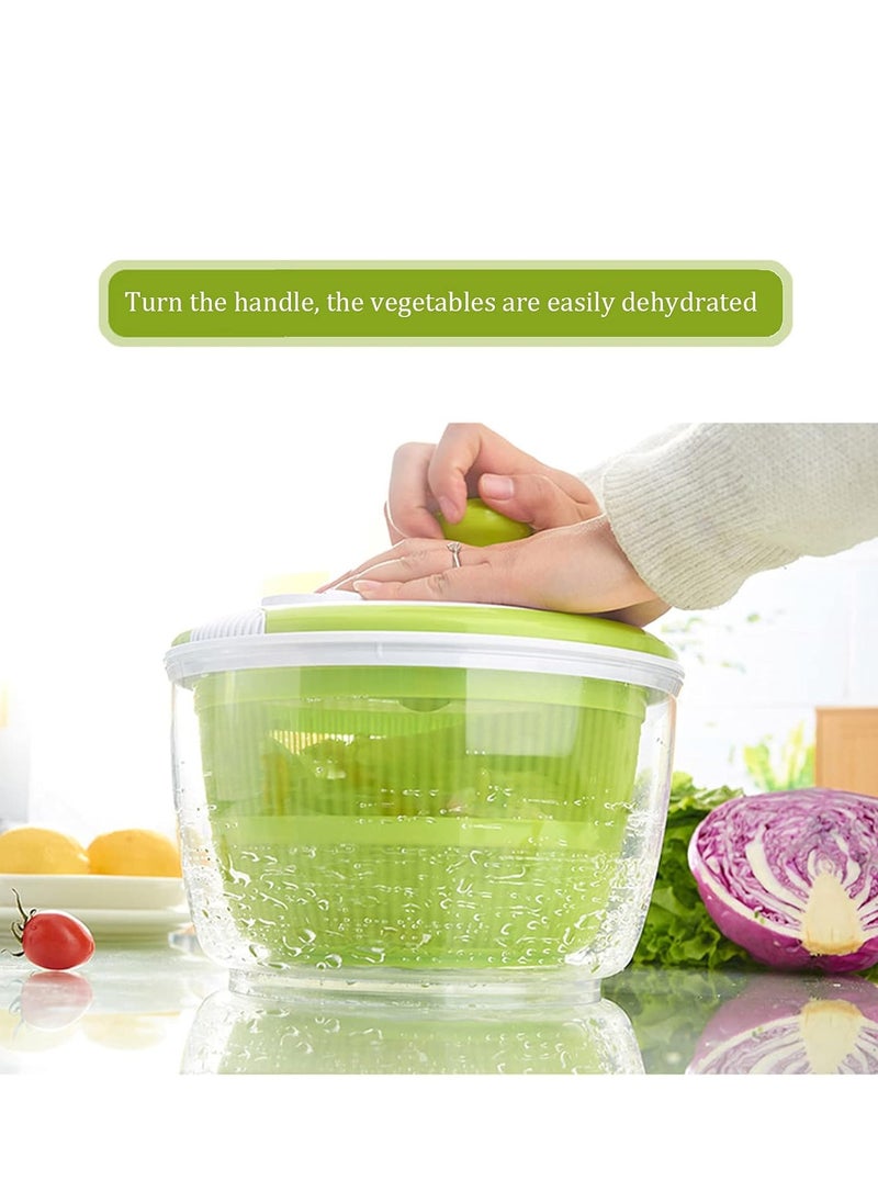 JAJEEK Dryer Salad Spinner  – Lettuce Spinner with Lid Lock and Rotary Handle, Quick Vegetable Washer & Dryer, Fast Food Prep, Easy Rotary Spin for Efficient Drying  - Image 3