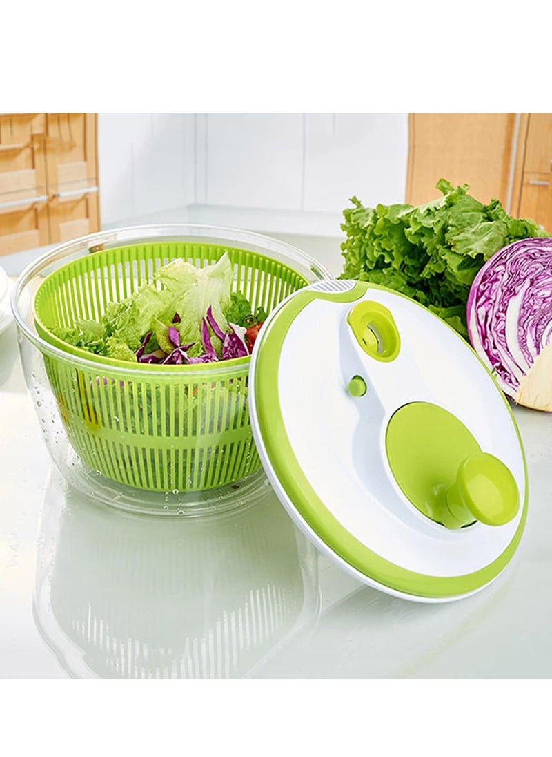 JAJEEK Dryer Salad Spinner  – Lettuce Spinner with Lid Lock and Rotary Handle, Quick Vegetable Washer & Dryer, Fast Food Prep, Easy Rotary Spin for Efficient Drying  - Image 4
