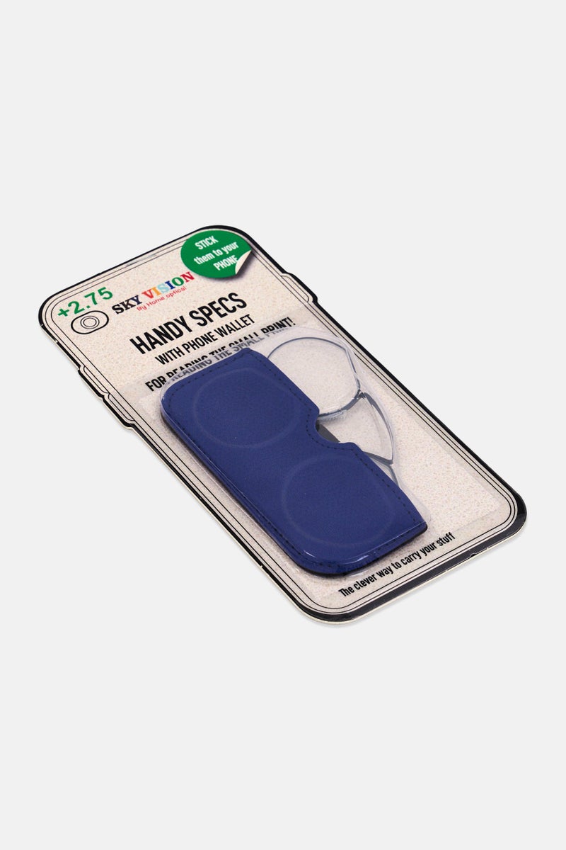 SKY VISION Men 4205003 Handy Round Reading Glasses With Phone Wallet, Blue - Image 3