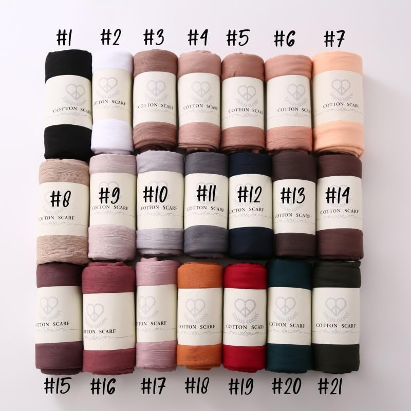 ICW Women's UV Protection Light Weight Jersey Cotton Summer Scarf Stoles Shawl head scarves for girls Dn002 (COLOUR13) - Image 2