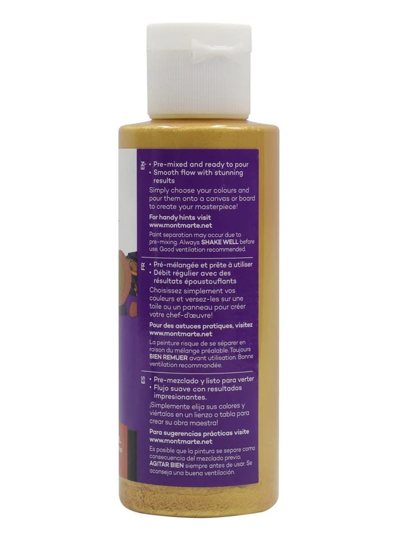 Mont Marte Premium Pouring Acrylic Gold 120ml Content  - Image 2
