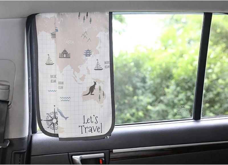 bebedeco Magnetic Car Sun Shade Curtain for Side Window – Sun Blocker and UV Protector for Baby, Kids, and Pets – Universal Fit with Built-in Magnets for Steel-Framed Door (WorldTravel) - Image 5