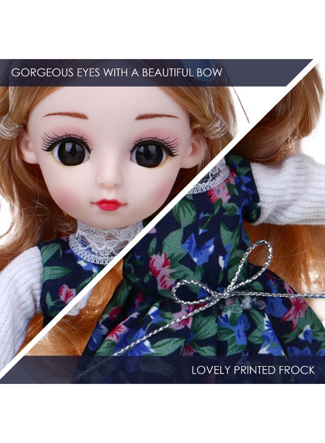 Princess Doll Toys For Girls Cute Baby Doll Toy  Movable Joints 3D Real Eye, 3D Doll Dress Up Games  Cute Doll Toy with Clothes and Shoes Perfect Gift For Girls - Image 2