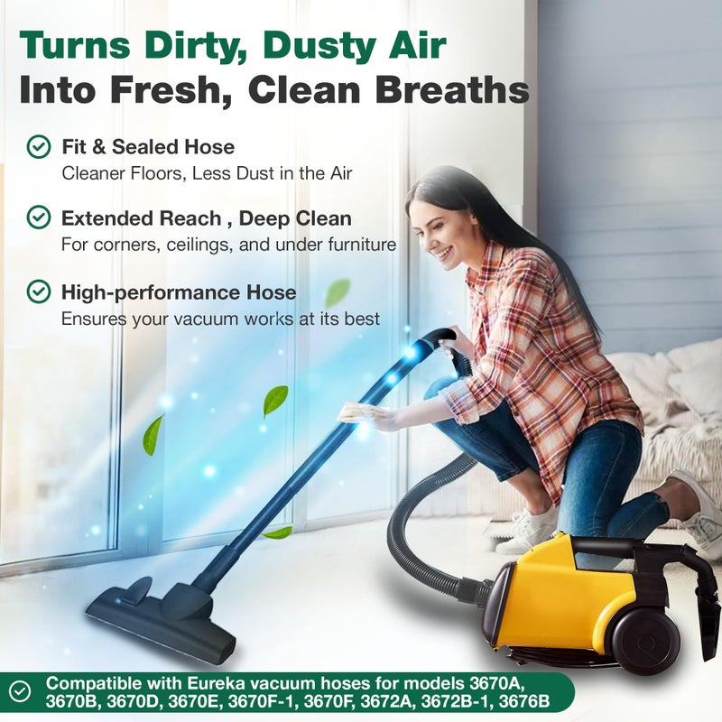 Crucial Vacuum خرطوم مكنسة كهربائية بديل من ثينك كروشيال متوافق مع خرطوم يوركا مايتي مايت - Image 3