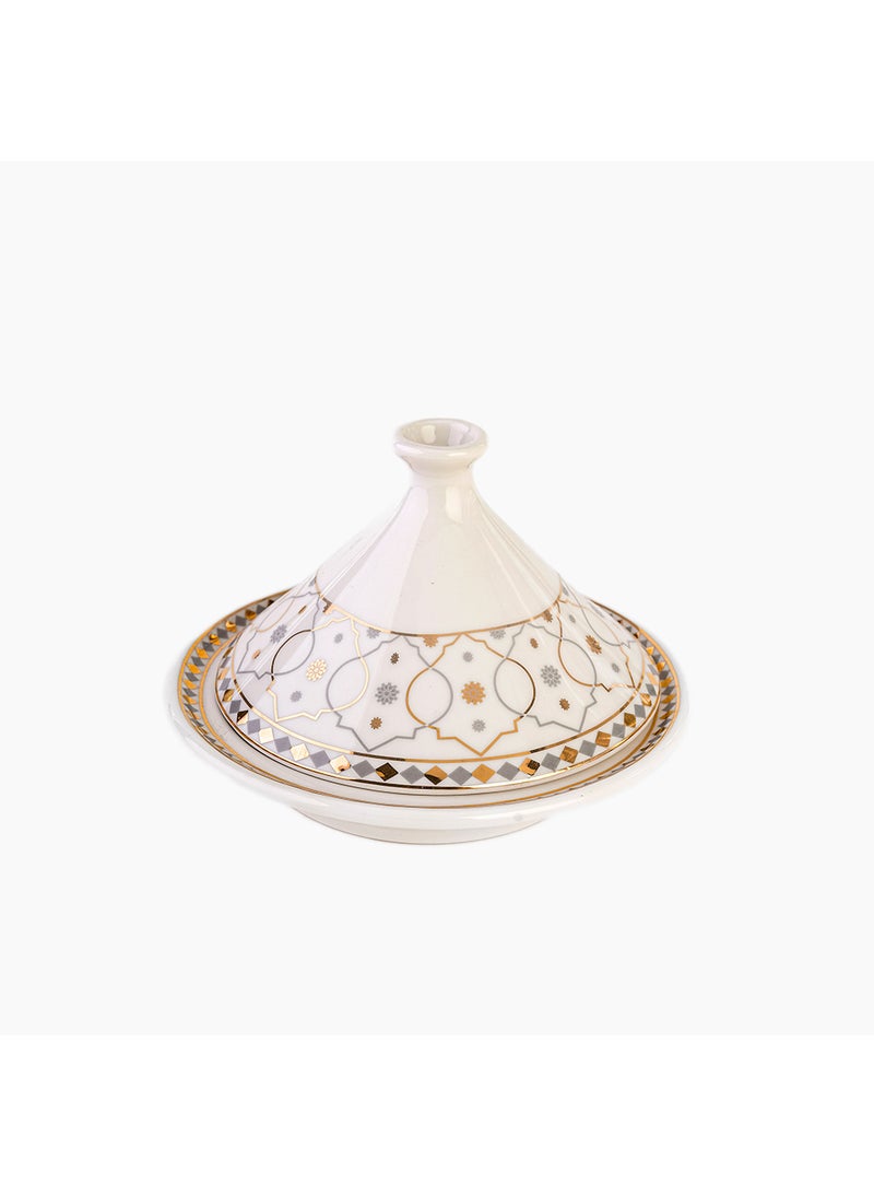 Homesmiths Homesmiths Ramadan  Rosa  Al Andalus Dates Plate With Lid - Moroccan Inspired,| Ceramic ,Decorative Dish , Perfect For Dates, Dried Fruits, Nuts &  Home Décor