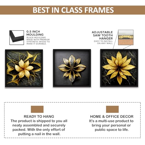 Rousrie Framed Art Painting For Home, Living Room, Hall | Traditional Paintings With Frame For Home Decor (Floral D1) - Image 5
