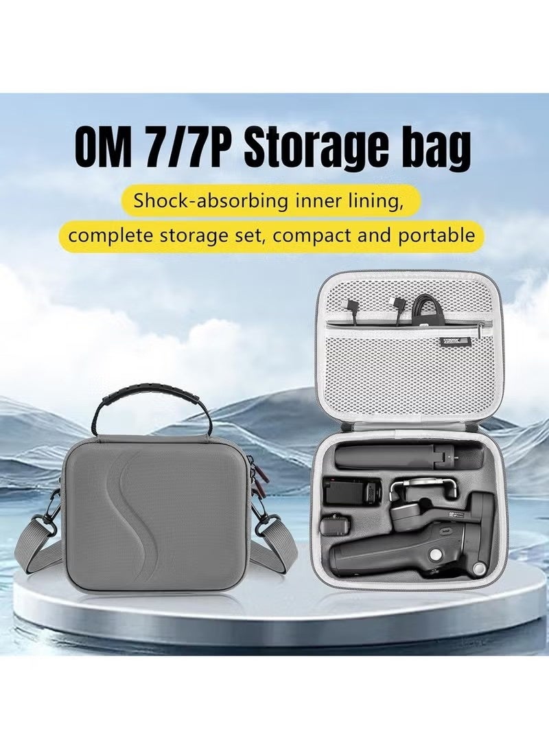 Unewshi Osmo Mobile 7P Case, Portable PU Shoulder Bag for Dji Mobile 7 Pro/7, Gimbal Stabilizer Travel Case for DJI Osmo Mobile 7/7P Accessories - Image 5