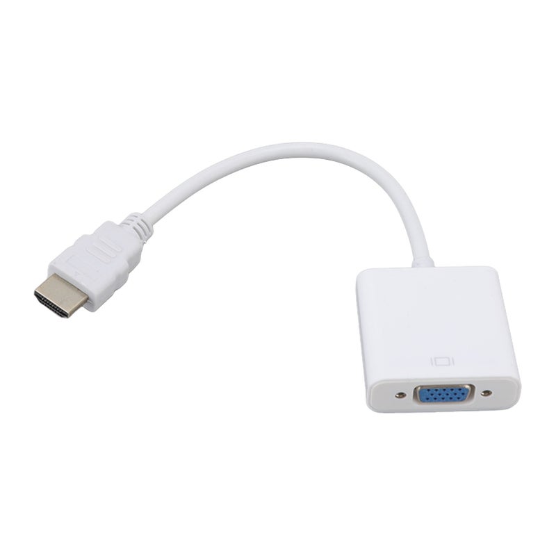 HD Multimedia Interface to VGA Adapter ABS 1080P/1.4 Output Plug and Play HD Multimedia Interface to VGA Converter White - Image 5