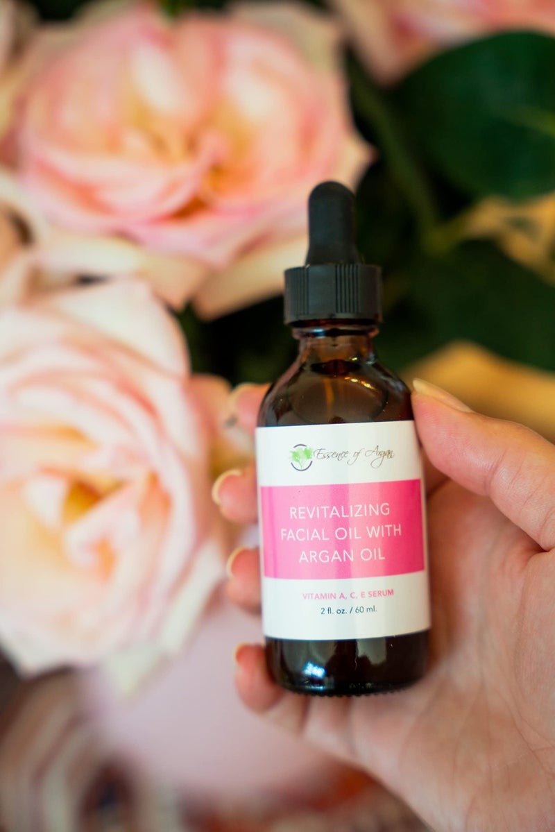 Essence of Argan Vitamin Serum for Face, Revitalizing Serum Oil for Dry Skin with Vitamins A, C, E and Bâ€™s, Argan Oil and Rosa Mosqueta, Rejuvenating and Hydrating Skin Care for Women (2 fl oz/60 ml) - Image 5