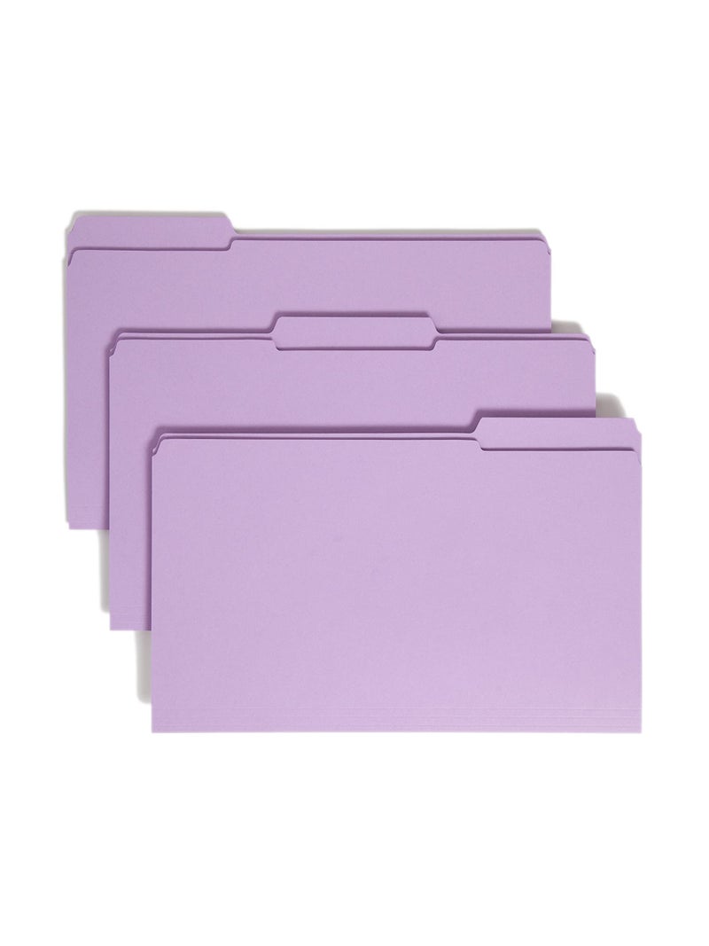 Smead File Folder, Reinforced 1/3-Cut Tab, Legal Size, Lavender, 100 per Box (17434) - Image 1