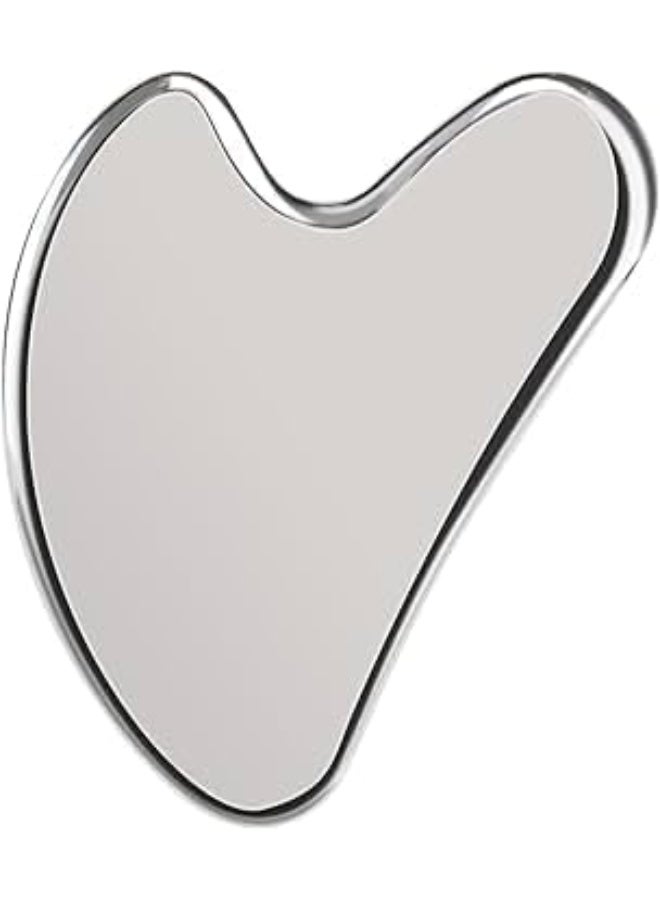 Stainless Steel gua sha Tool for Face Approx 90Gram – Skin Tightening & Lifting – Reduces Puffiness & Improves Circulation – Facial Massage Tool for Face, Neck & Eyes - Image 1
