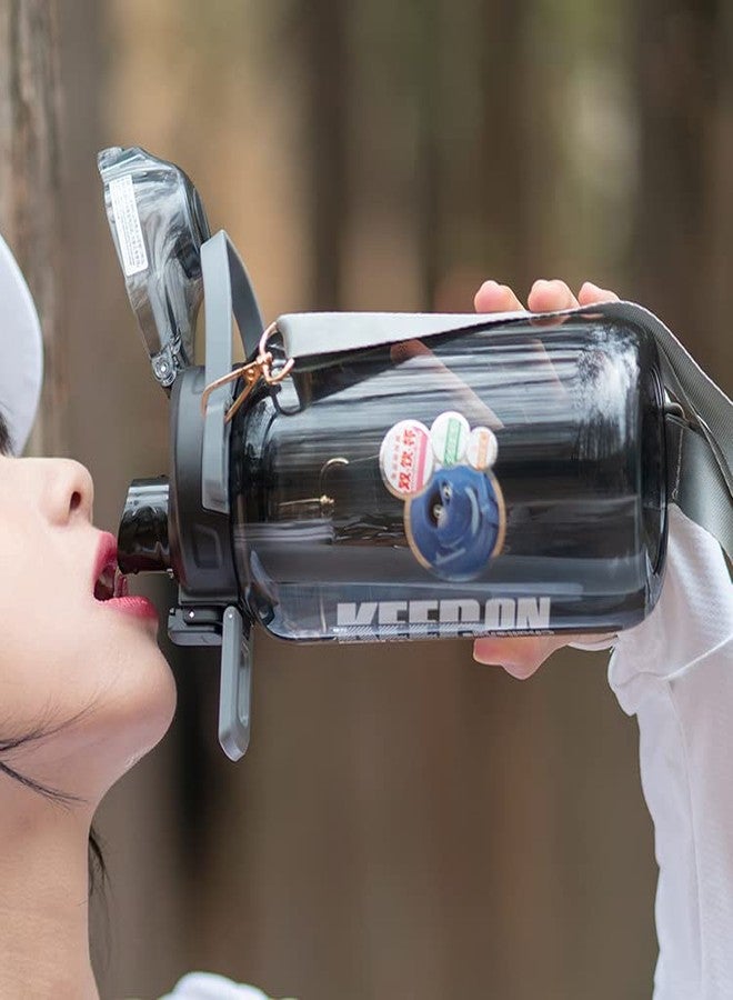 ماياترا زجاجات مياه ماياترا للأطفال والكبار سعة 1200 مل، زجاجة رياضية مانعة للتسرب للأطفال، مثالية للمنزل والمكتب والنادي الرياضي (أخضر) - Image 3