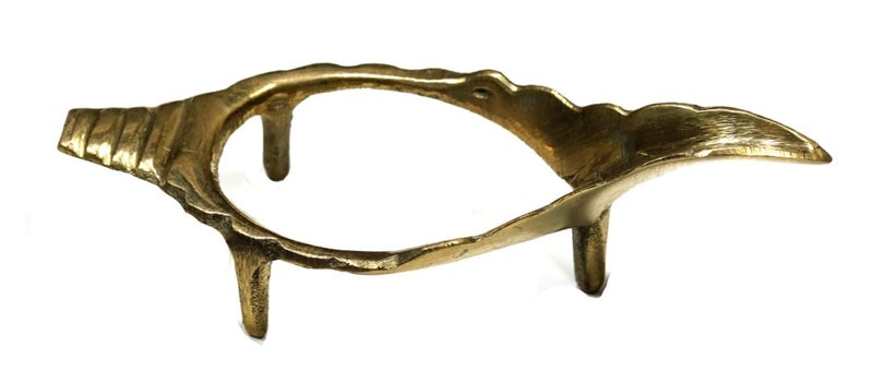 ASHIRWAD Brass Shankh Stand valampuri sangu Shankha Dakshinavarti Vamavarti Metal 375 inches