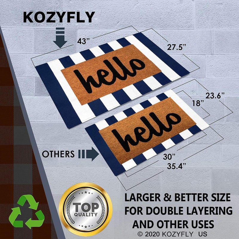 KOZYFLY كوزيفلاي سجادات حديثة ذات تصميم مجرد، مقاس 2x6 قدم، قابلة للغسيل، باللون الرمادي/الأسود، مناسبة للممرات، المطبخ، وغرفة النوم. - Image 2