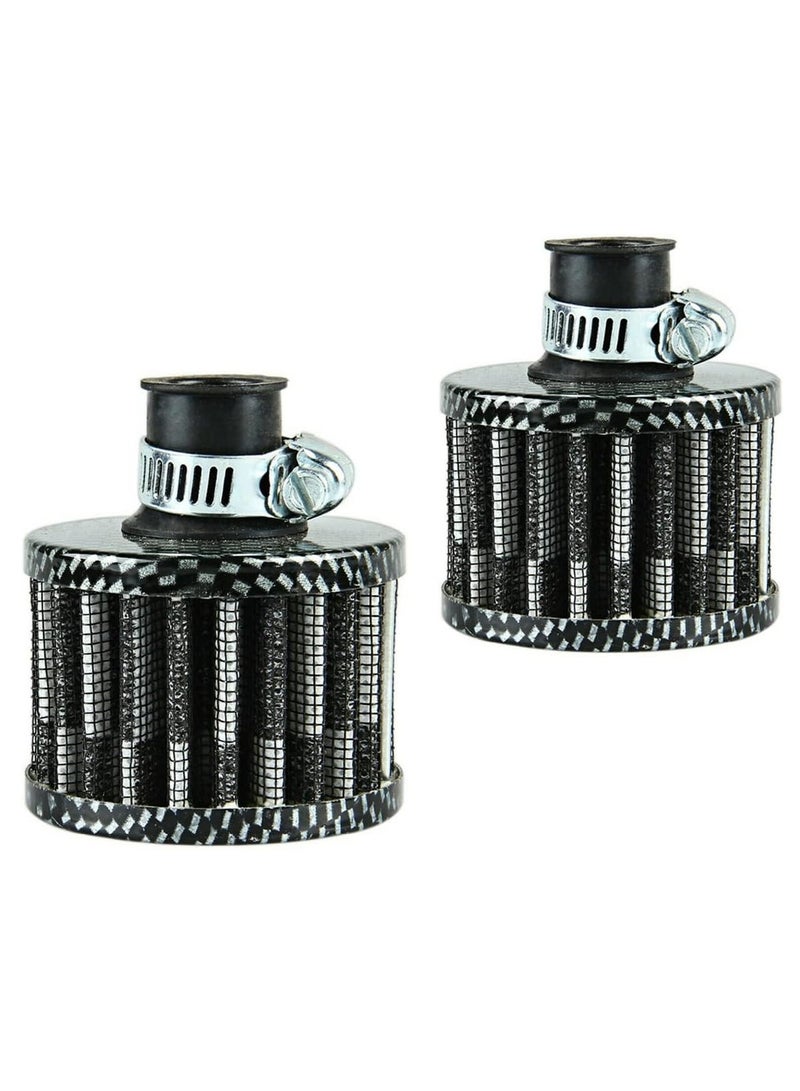 رويال فلتر سحب هواء بارد مقاس 12 مم لسحب هواء توربيني للدراجات النارية - قطعتان (DYT-0416) (كربون) - Image 1