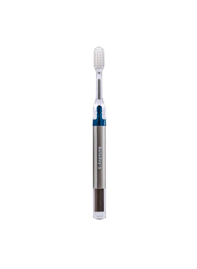 Soladey 3 Ionic Toothbrush, Solar Panels And Tio2 Semiconductor, 4 Row Ultra Fine Blue, You Can Brush Without Toothpaste - Image 1