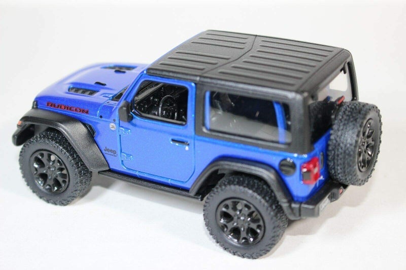 KiNSMART 2018 Jeep Wrangler Rudicon Hard Top Blue 5" 1:34 Scale Die Cast Metal Model Toy w/ Pullback Action - Image 2