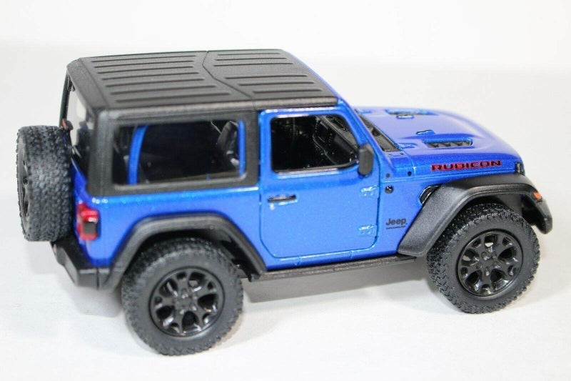 KiNSMART 2018 Jeep Wrangler Rudicon Hard Top Blue 5" 1:34 Scale Die Cast Metal Model Toy w/ Pullback Action - Image 3