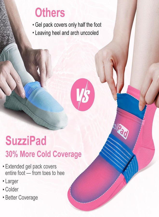 SuzziPad Cold Therapy Socks & Hand Ice Pack Gloves for Chemo Care Package for Women, Chemotherapy Plantar Fasciitis Relief, Neuropathy, Arthritis, S, Bright Pink - Image 5