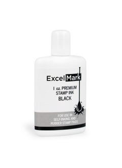 ExcelMark Premium Self-Inking Stamp Refill Ink - 1 Oz. (Black)  - Image 1