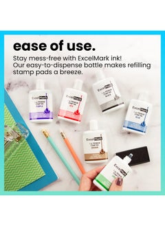 ExcelMark Premium Self-Inking Stamp Refill Ink - 1 Oz. (Black)  - Image 4