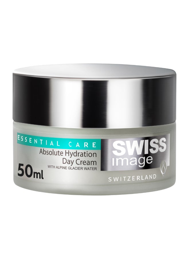 SWISS image Essential Care Absolute Hydration Face Day Cream, Face Moisturizer for Women, For Intense Hydration, Lightweight, Non Greasy, Suitable for All Skin Types, 50ml Swiss Made  - Image 1