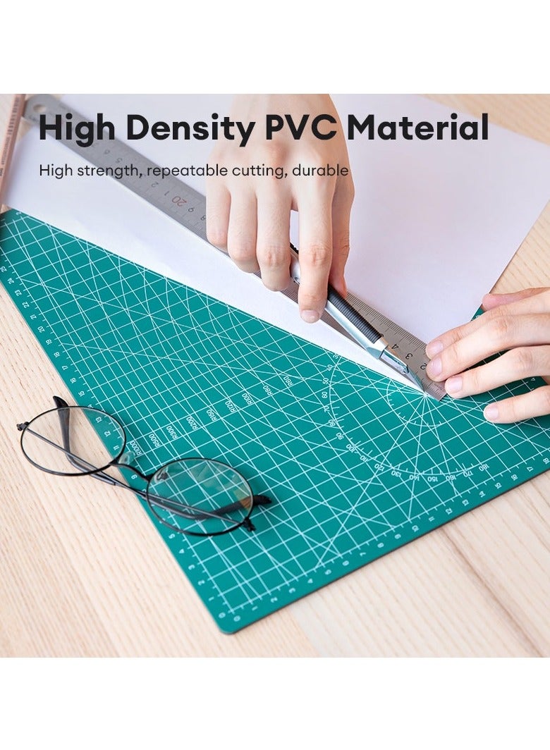 Deli A3 Size Double Sided Cutting Mat Green - Image 2