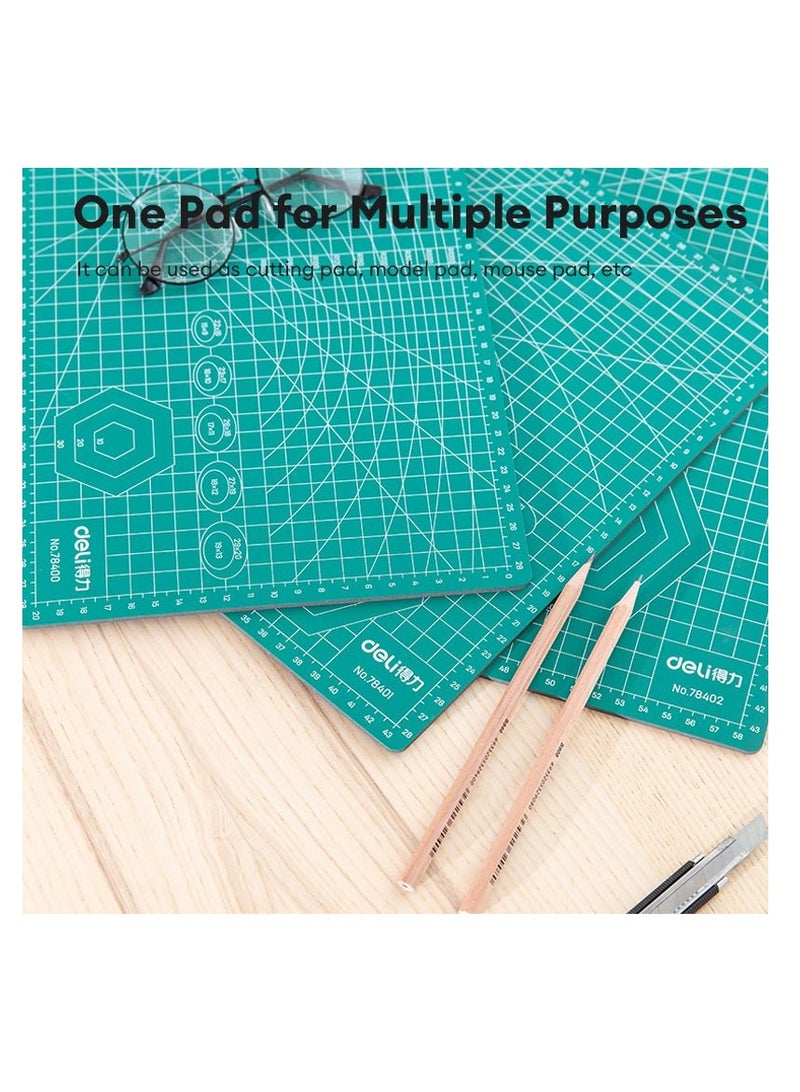 Deli A3 Size Double Sided Cutting Mat Green - Image 3