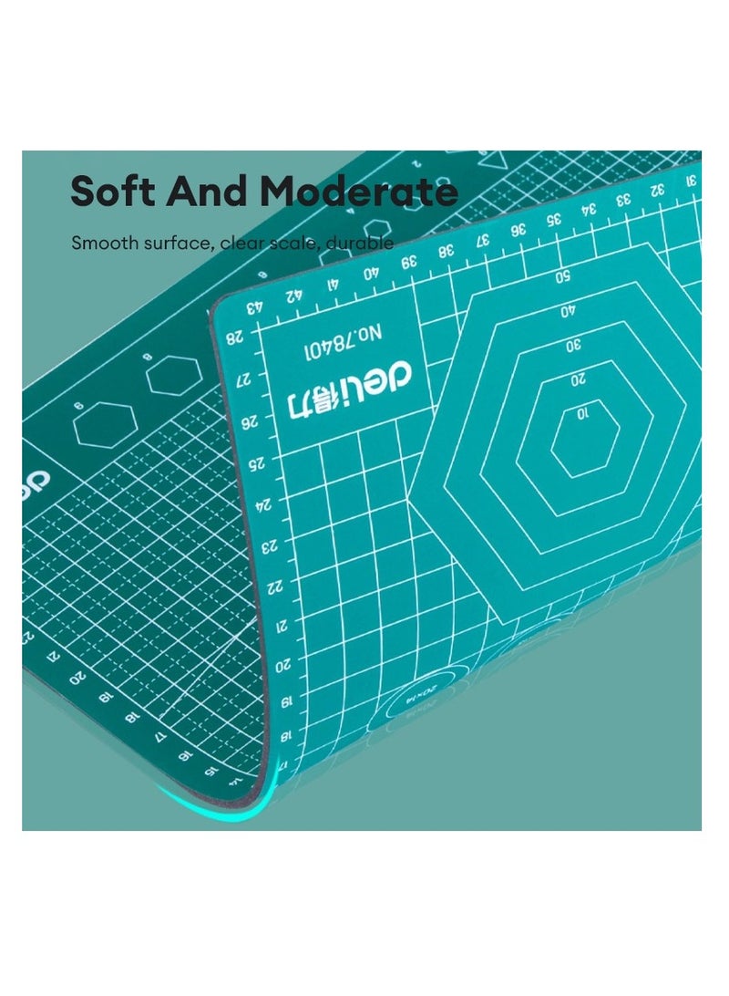 Deli A3 Size Double Sided Cutting Mat Green - Image 4