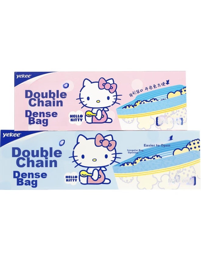Yekee Double-Layer Sealed Bags, Thickened Food Storage Bags, Household Refrigerator Self-Sealing Storage Bags, Small And Medium Sizes, 70 Pieces In Total, Jd8946 - Image 1