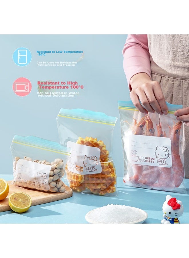 Yekee Double-Layer Sealed Bags, Thickened Food Storage Bags, Household Refrigerator Self-Sealing Storage Bags, Small And Medium Sizes, 70 Pieces In Total, Jd8946 - Image 2